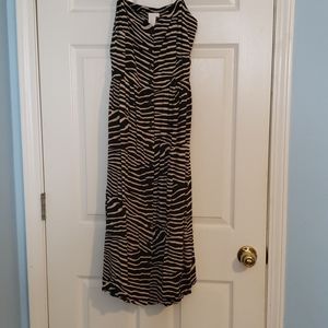Midi zebra striped dress